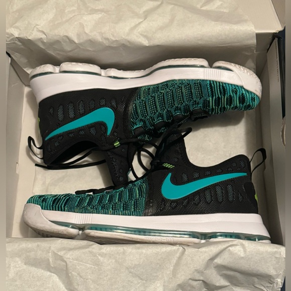 Nike KD 9 Birds of Paradise Clear Jade/Black Men’s Size 13 Excellent Condition - Picture 3 of 10